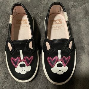 Kate Spade x Keds French bulldog heart sunglasses slip on sneakers walker 6m nwt